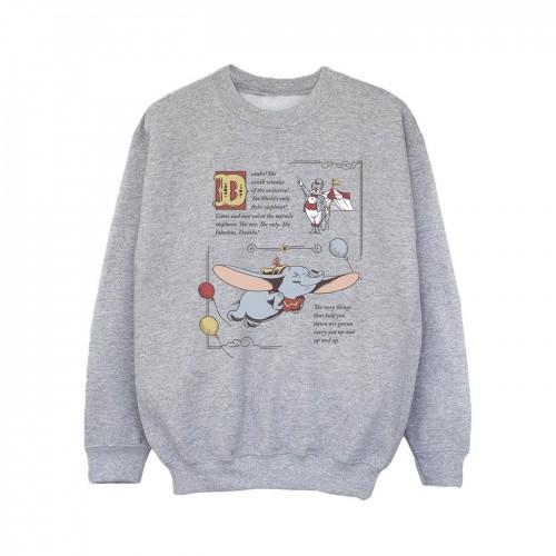 Disney Girls Dumbo Story Boekpagina Sweatshirt 9-11 Years wit