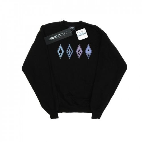 Disney Girls Frozen 2 Elements Symbolen Sweatshirt 9-11 Years wit