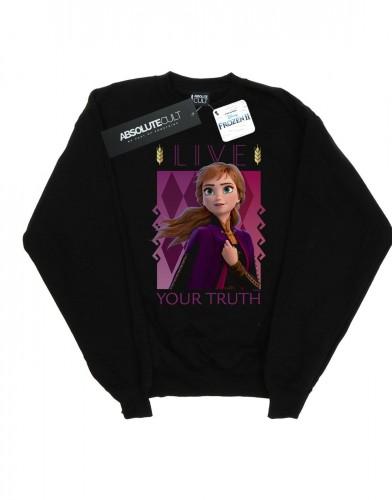 Disney Girls Frozen 2 Anna Live Your Truth Sweatshirt 9-11 Years wit