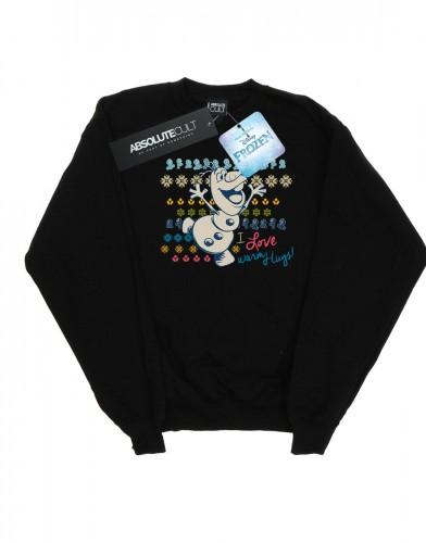 Disney Girls Frozen I Love warme knuffels sweatshirt 12-13 wit