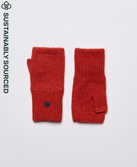 Superdry Vrouwen Halflange Luxe Studios Handschoenen Grijs