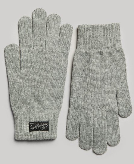 Superdry Vrouwen Uniseks Essential Logo Handschoenen Grijs