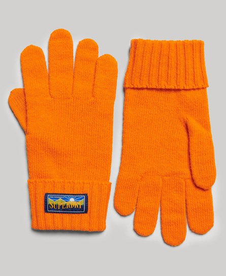 Superdry Vrouwen Radar Handschoenen van Wolmix Oranje