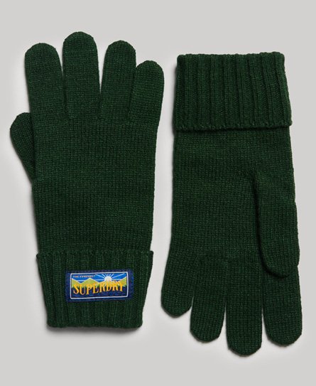 Superdry Female Radar Handschoenen van Wolmix Groen