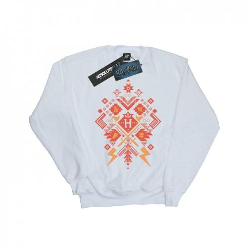 Harry Potter kerst Fair Isle-sweatshirt voor meisjes 5-6 Years wit