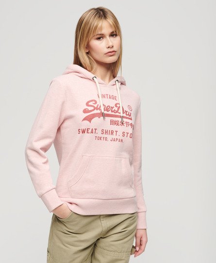 Superdry Vrouwen Klassieke Heritage Hoodie Roze