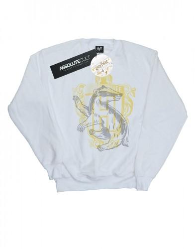 Harry Potter meisjes Huffelpuf Badger Crest Sweatshirt 12-13 wit