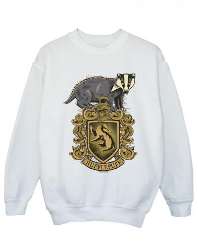 Harry Potter Girls Huffelpuf Sketch Crest Sweatshirt 5-6 Years wit