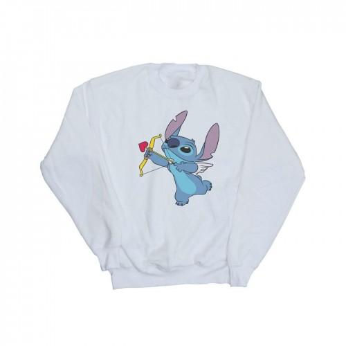 Disney Lilo en Stitch Stitch Cupido Valentines sweatshirt voor meisjes 7-8 Years wit