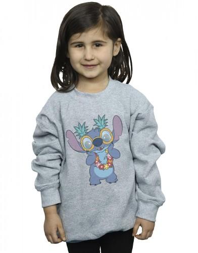Disney meisjes Lilo en Stitch tropisch leuk sweatshirt 9-11 Years wit