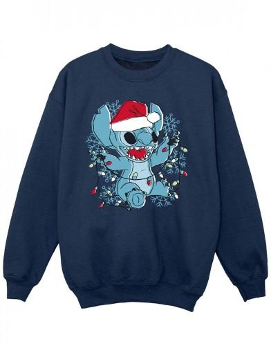 Disney meisjes Lilo en Stitch kerstverlichting schets sweatshirt 5-6 Years wit