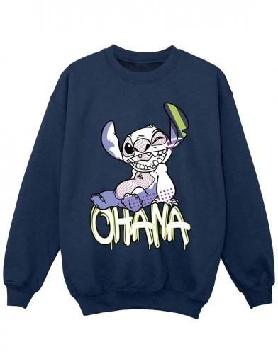 Disney Lilo en Stitch Ohana Graffiti-sweatshirt voor meisjes 5-6 Years wit