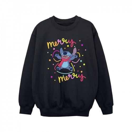 Disney Lilo & Stitch vrolijk regenboogsweater voor meisjes 5-6 Years wit