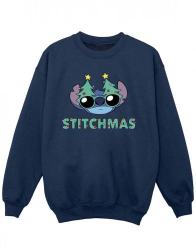 Disney Girls Lilo & Stitch Stitchmas Brillensweatshirt 5-6 Years wit