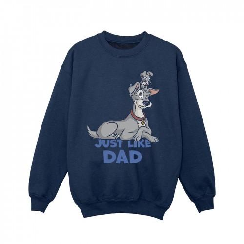 Disney Girls Lady en de vagebond, net als papa sweatshirt 5-6 Years wit