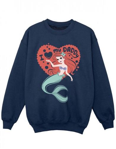 Disney Girls De kleine zeemeermin Love Daddy Sweatshirt 5-6 Years wit