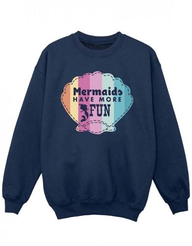 Disney Girls De kleine zeemeermin leuk sweatshirt 5-6 Years wit