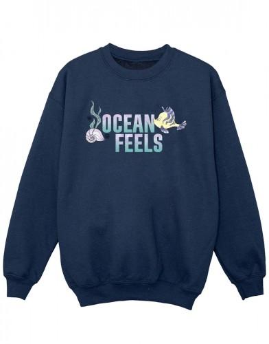 Disney meisjes de kleine zeemeermin oceaansweater 5-6 Years wit