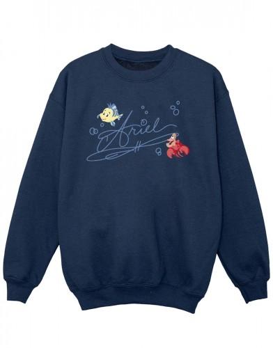 Disney meisjes de kleine zeemeermin Ariël sweatshirt 5-6 Years wit