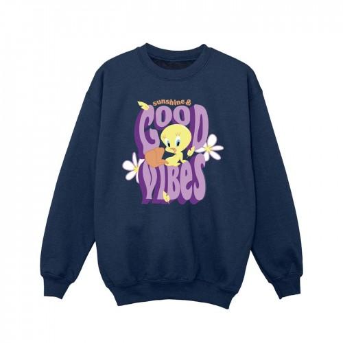 Looney Tunes Girls Tweeday Sunshine & Good Vibes-sweatshirt 5-6 Years wit