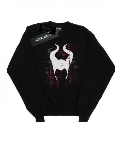 Disney Girls malafide Meesteres van het kwaad groeiende wilde hoorns collage sweatshirt 9-11 Years wit