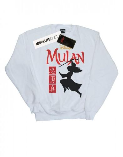 Disney meisjes Mulan Movie Warrior silhouet Sweatshirt 9-11 Years wit