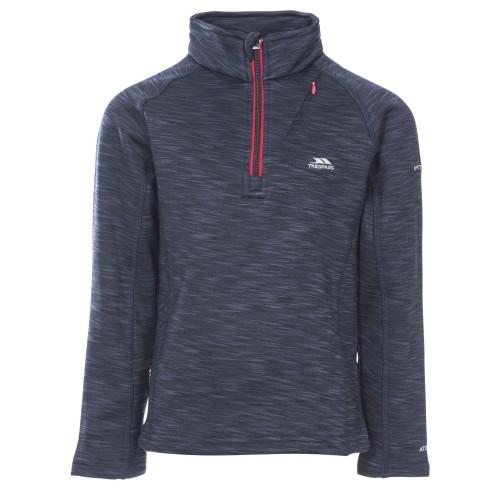 Trespass kinderjongens Edvin fleece top 7/8 Years zwart