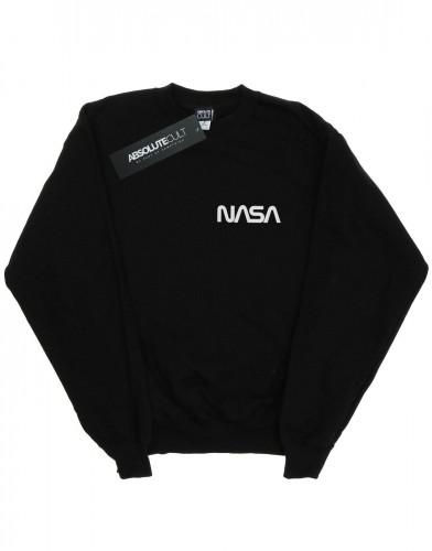 NASA jongens modern logo borstsweater 7-8 Years zwart