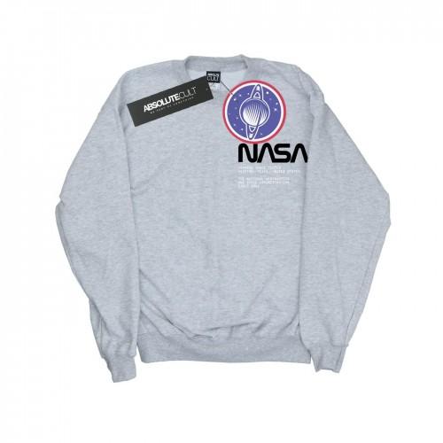 NASA Boys Johnson Worm-sweatshirt met zakprint 7-8 Years grijs