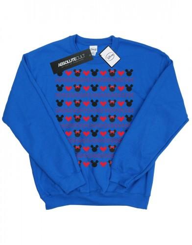 Disney meisjes Mickey en Minnie kerstharten sweatshirt 9-11 Years wit
