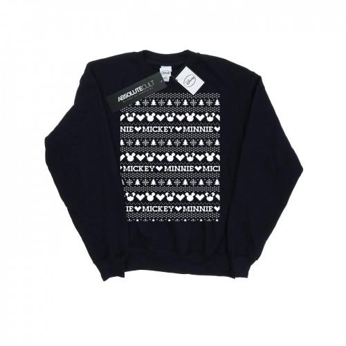 Disney meisjes Mickey en Minnie Christmas Fair Isle sweatshirt 5-6 Years wit