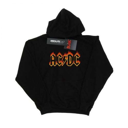 AC/DC jongens hoodie met vlammenlogo 5-6 Years zwart