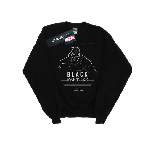 Marvel Girls Black Panther lang leve de koning sweatshirt 12-13 wit