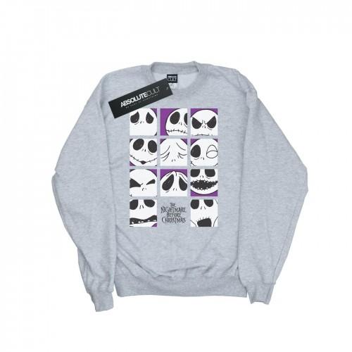 Disney Girls Nightmare Before Christmas Vele gezichten van Jack Squares Sweatshirt 9-11 Years wit