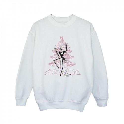 Disney Girls The Nightmare Before Christmas Tree roze sweatshirt 9-11 Years wit