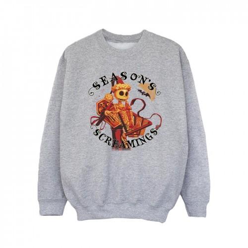 Disney Girls The Nightmare Before Christmas Seasons Screamings Sweatshirt 9-11 Years wit