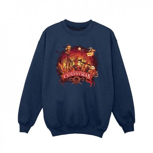 Disney Girls The Nightmare Before Christmas Eng kerstsweater 5-6 Years wit