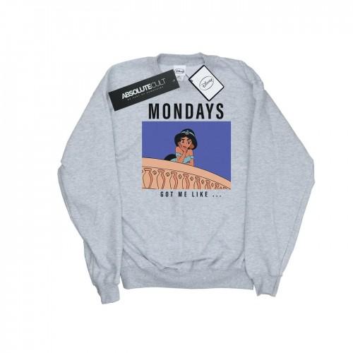 Disney Princess Girls Jasmine Mondays Got Me Like Sweatshirt 9-11 Years wit