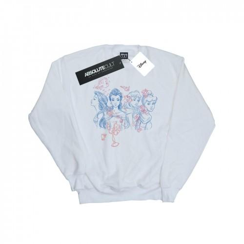 Disney meisjes prinses schets Sweatshirt 12-13 wit