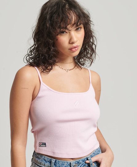 Superdry Vrouwen Code Essential Tanktop met Bandjes Roze
