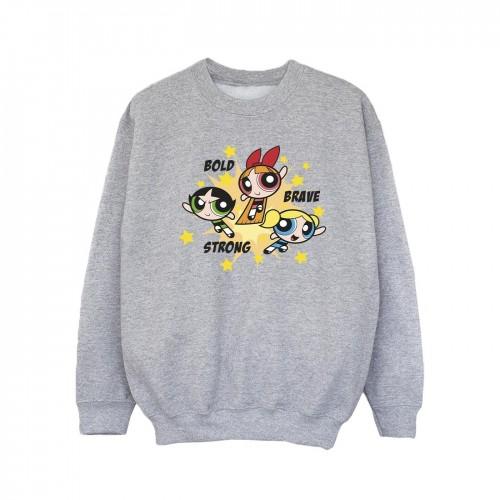 Pertemba FR - Apparel Het Powerpuff Girls Girls Bold Brave Strong Sweatshirt 9-11 Years wit