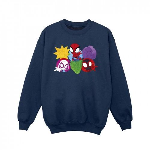 Marvel Girls Spidey en zijn geweldige vrienden gezichten sweatshirt 5-6 Years wit