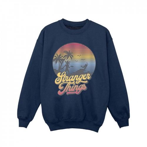 Pertemba FR - Apparel Netflix Girls Stranger Things LA gradiëntsweater 9-11 Years wit