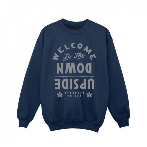 Pertemba FR - Apparel Netflix Girls Stranger Things Welkom bij Upside Down Sweatshirt 9-11 Years wit