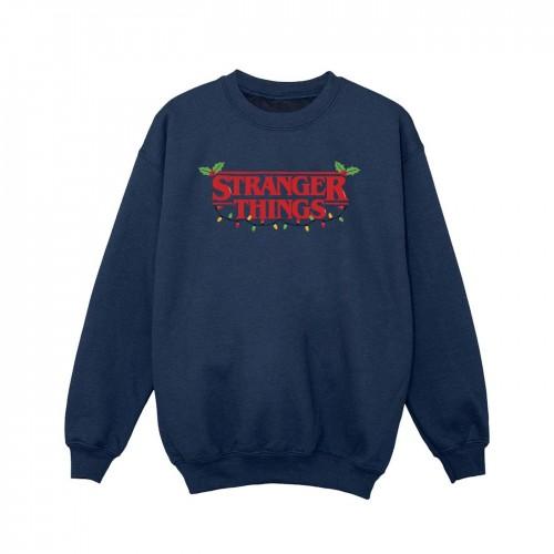 Pertemba FR - Apparel Netflix Girls Stranger Things Kerstverlichting Sweatshirt 9-11 Years wit