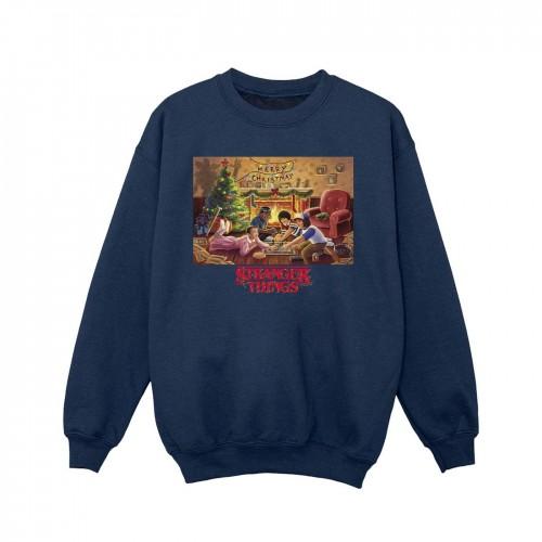 Pertemba FR - Apparel Netflix Girls Stranger Things kerstbijeenkomst-sweatshirt 9-11 Years wit