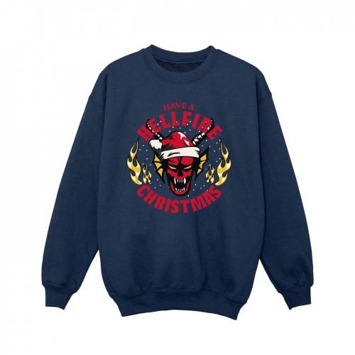 Pertemba FR - Apparel Netflix Girls Stranger Things Hellfire kersttrui 9-11 Years wit