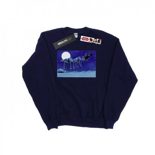 Star Wars meisjes kerst AT-AT slee-sweatshirt 7-8 Years wit