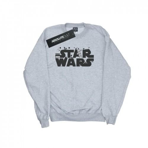Star Wars meisjes minimalistisch logo sweatshirt 9-11 Years wit