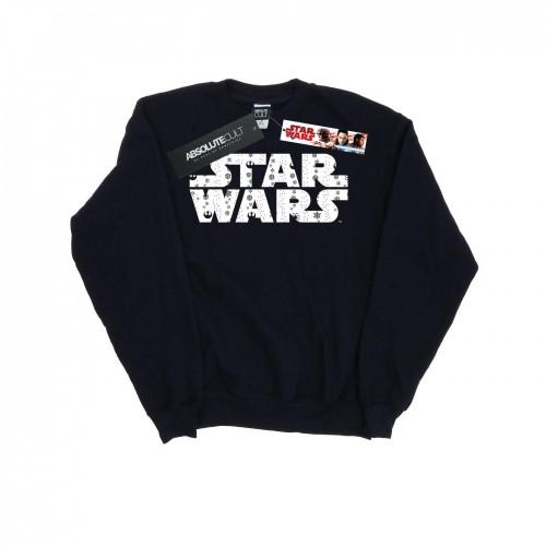Star Wars meisjes kerstlogo sweatshirt 5-6 Years wit